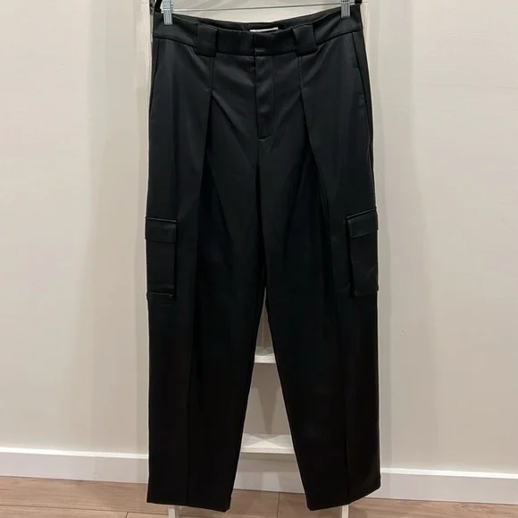 Sundarbay Pants Jumpsuits Sundarbay Black Vegan Leather
